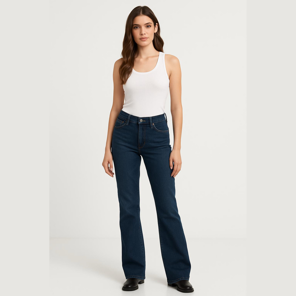 No Name Jeans Med Wash Sz 2XL(16-18) Stretchy Bootcut